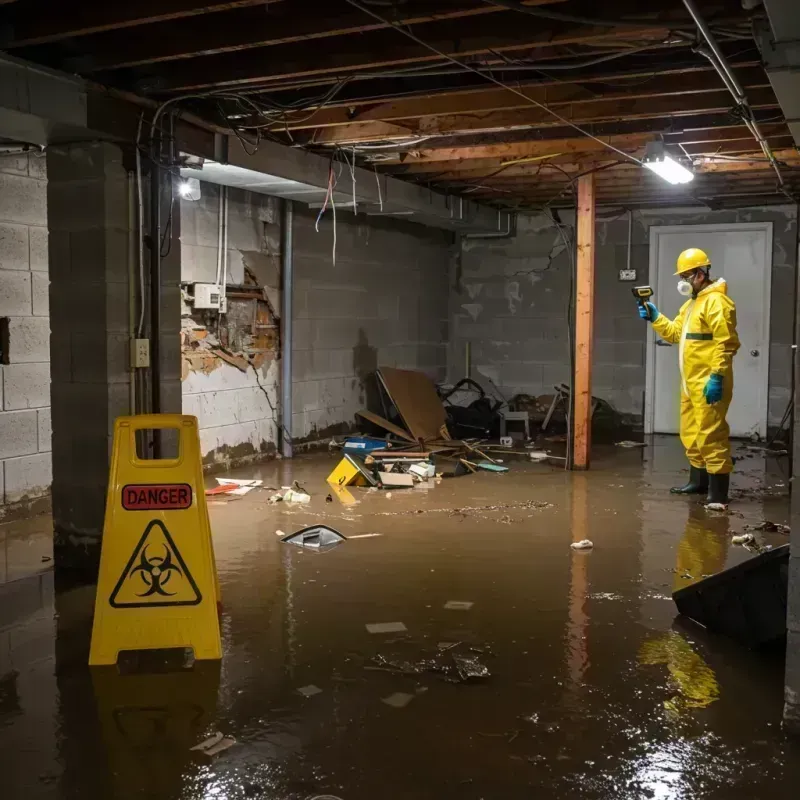 Flooded Basement Electrical Hazard in Owsley County, KY Property