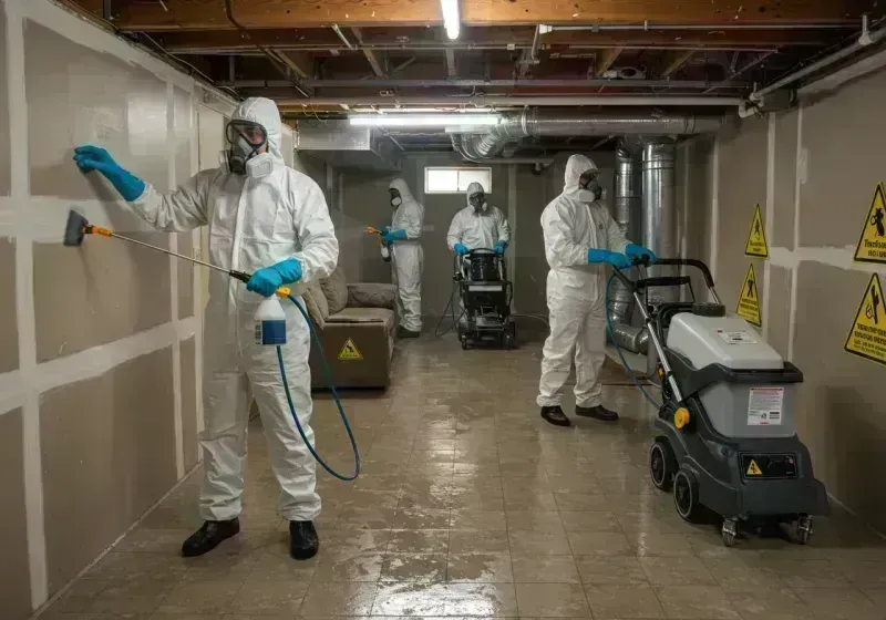 Basement Moisture Removal and Structural Drying process in Owsley County, KY